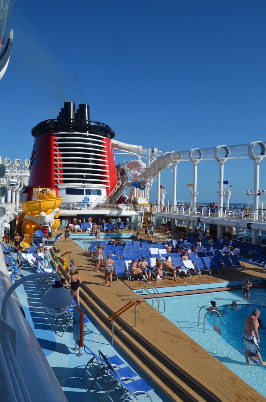 Pool deck on a Disney Cruise Line ship
